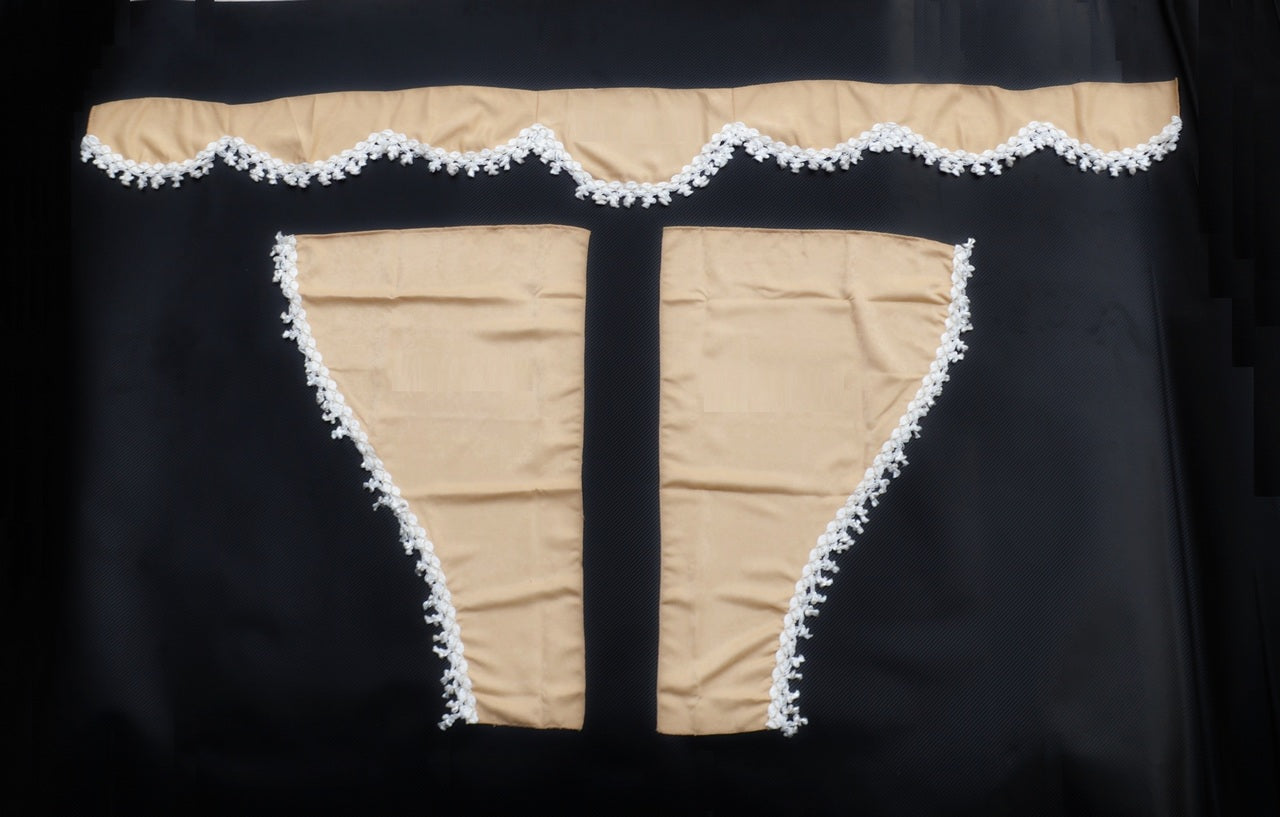 Gardinset för lastbil, 3 delar, beige