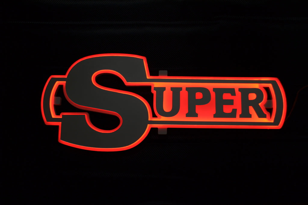 Spegel LED-platta Super, stor, 12/24V, röd