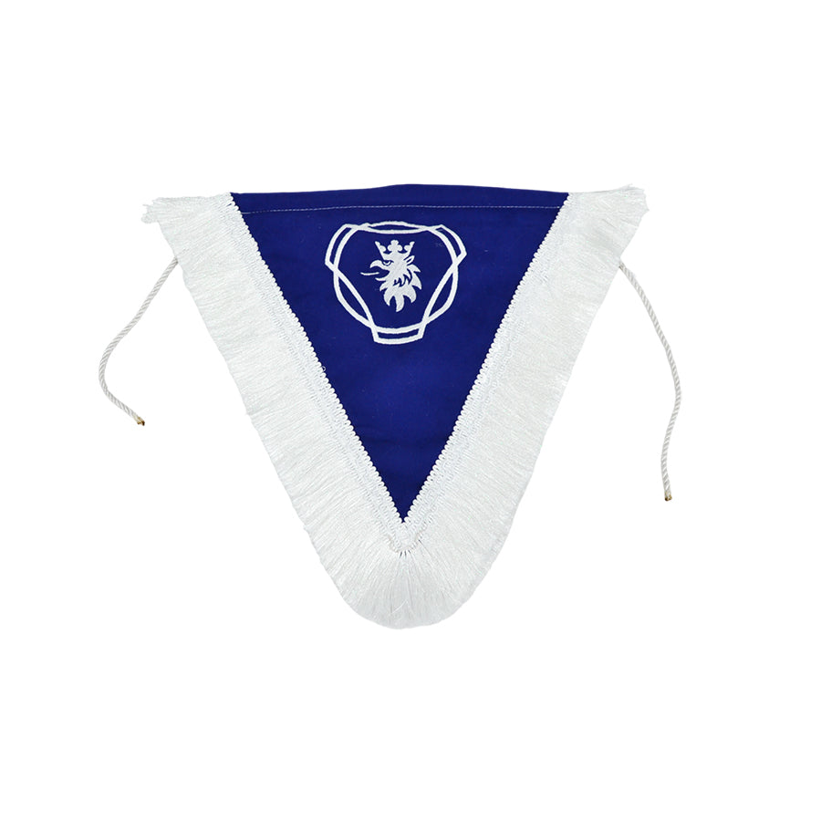 Främre flagga för lastbil, dubbelsidig, blå, för Scania