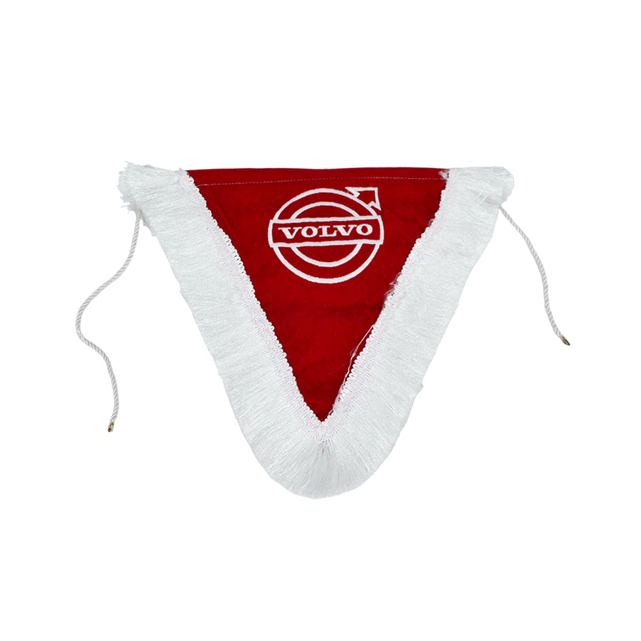 Triangelformad dekorativ flagga for lastbilar ROD med vit logotyp